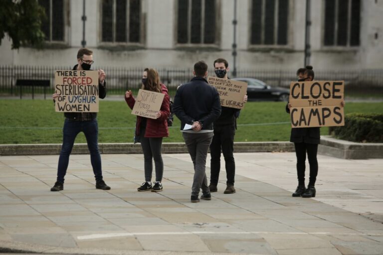 Jews in UK held protest for Uyghurs