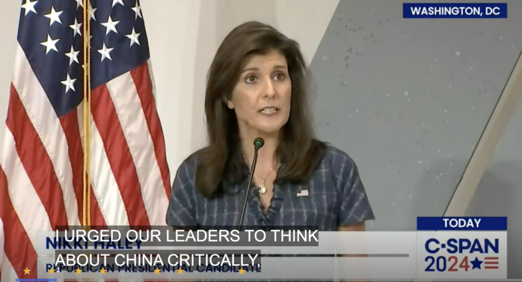 2024 Presidential Candidate Nikki Haley Outlines China Policy