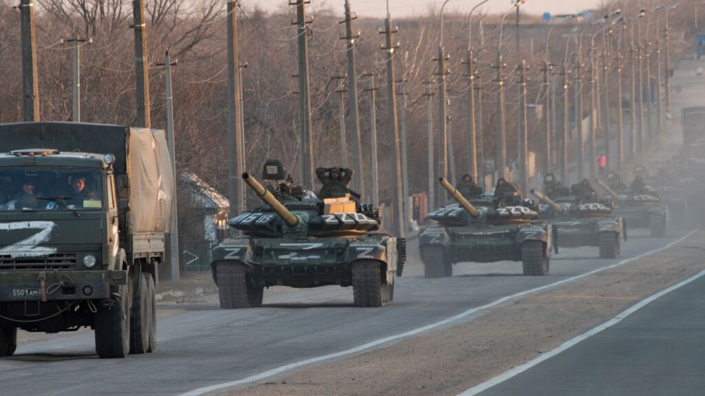 russia invaded ukraine 2022 Z tanks