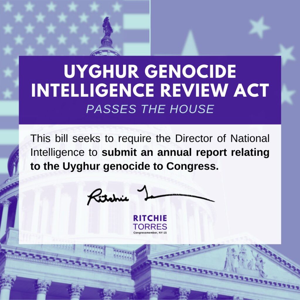 U.S. House Passes “Uyghur Genocide  Intelligence Review Act” as Part of the NDAA