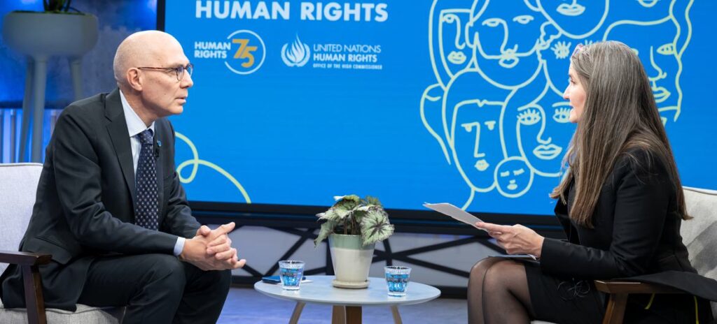 UN Photo/Mark Garten Volker Türk, UN High Commissioner for Human Rights, speaks with UN News in an exclusive interview.