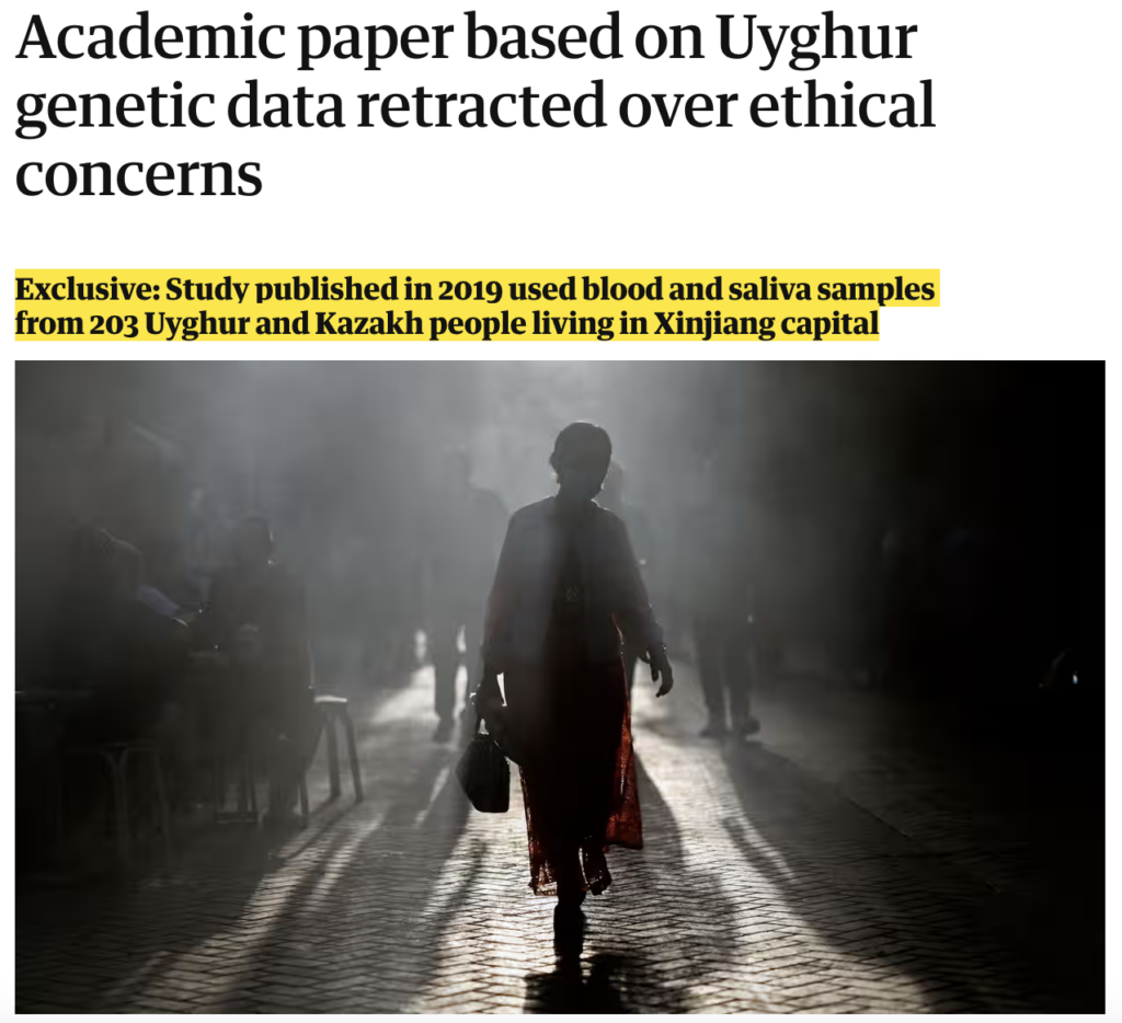 Academic paper based on Uyghur genetic data retracted over ethical concerns