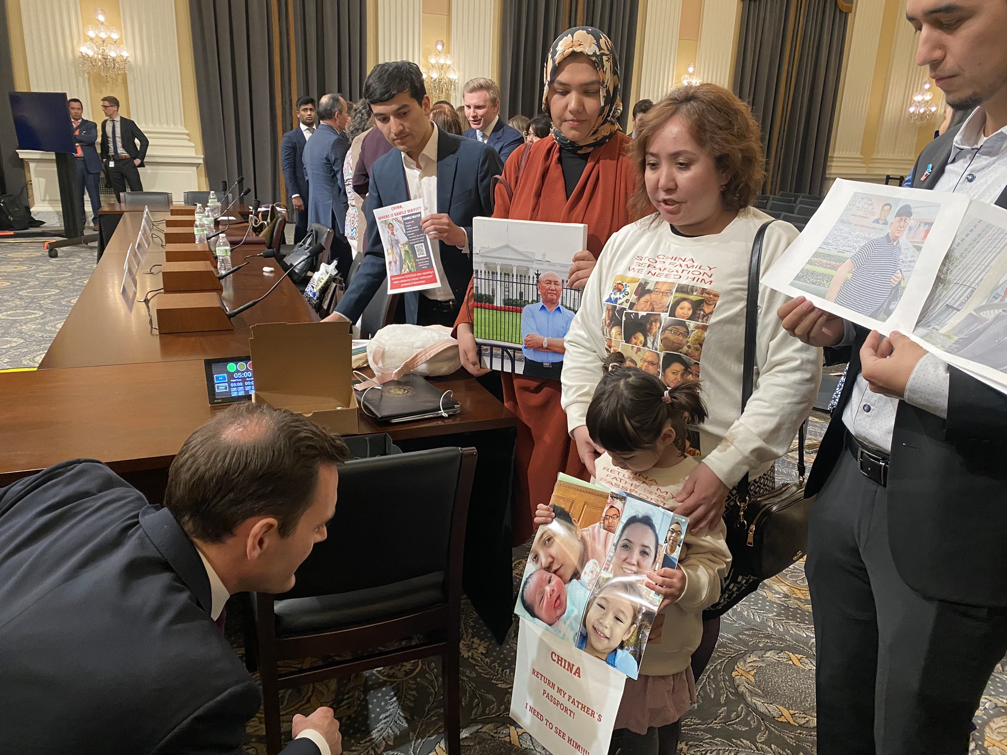 Mike Gallgher with Uyghurs
