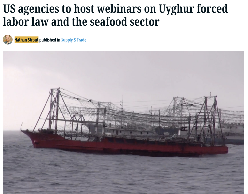 US agencies to host webinars on Uyghur forced labor law and the seafood sector